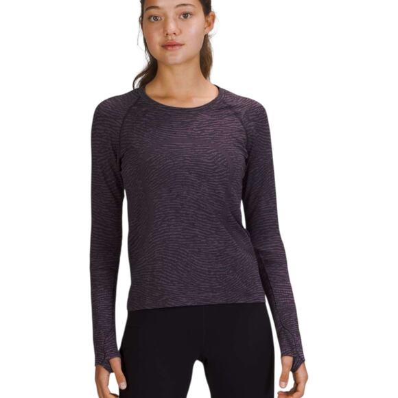 Lululemon Swiftly Tech Long Sleeve Shirt 2.0 Race Length Purple 14 - Picture 5 of 9